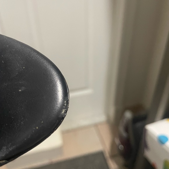 Banana Republic black leather open toe heels - Picture 6 of 7